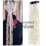 Accesoriu pentru par cu clips PRL01BB cu un sirag de perlute albe